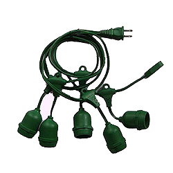 Christmastopia.com - 48 Foot S14 Patio Light String With Suspensors 24 Inch Spacing Green Wire