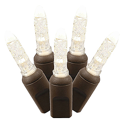 Christmastopia.com - 70 LED M5 Warm White Twinkling Icicle Lights Brown Wire