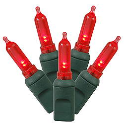 Christmastopia.com - 70 LED M5 Red Icicle Lights Green Wire