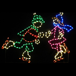 Christmastopia.com - Ice Skating Boy and Girl LED Lighted Outdoor Lawn Decoration