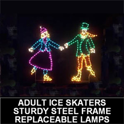 Christmastopia.com - Ice Skating Victorian Couple LED Lighted Outdoor Lawn Decoration