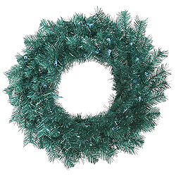 Christmastopia.com - 30 Inch Aqua Tinsel Wreath