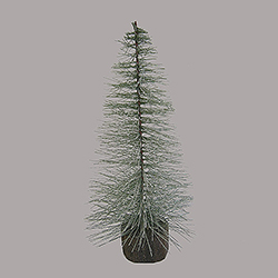 Christmastopia.com - 12 Inch Blue Spruce Frosted Village Tree Wood Stand 4 per Set