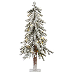 Christmastopia.com - 2 Foot Flocked Alpine Artificial Christmas Tree 50 LED Warm White Lights