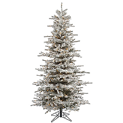 Christmastopia.com - 8.5 Foot Flocked Slim Sierra Artificial Christmas Tree 850 Clear Lights