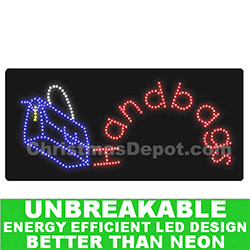 Christmastopia.com - LED Flashing Lighted Handbags Sign