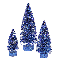 Christmastopia.com - 9 Inch Blue Oval Tree 3 per Set