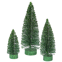 Christmastopia.com - 9 Inch Emerald Oval Tree 3 per Set