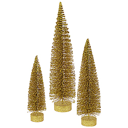 Christmastopia.com - 20 Inch Gold Oval Tree 3 per Set