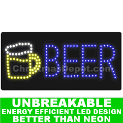 Christmastopia.com - Flashing LED Lighted Beer Sign