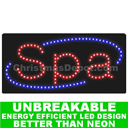 Christmastopia.com - Flashing LED Lighted Spa Sign