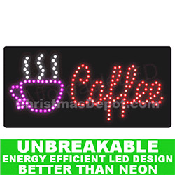 Christmastopia.com - LED Flashing Lighted Coffee Sign