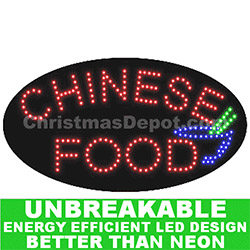 Christmastopia.com - LED Flashing Lighted Chinese Food Sign