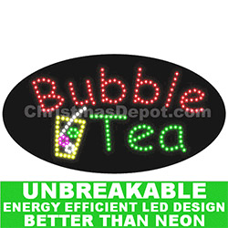 Christmastopia.com - Flashing LED Lighted Bubble Tea Sign