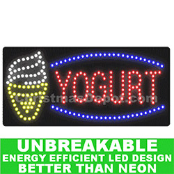 Christmastopia.com - Flashing LED Lighted Yogurt Sign