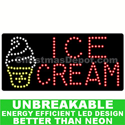 Christmastopia.com - LED Flashing Lighted Ice Cream Sign