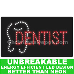 Christmastopia.com - Flashing LED Lighted Dentist Sign