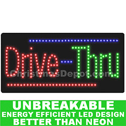 Christmastopia.com - Flashing LED Lighted DriveThrough Sign