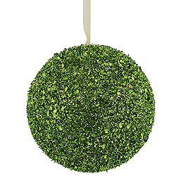 Christmastopia.com - 6 Inch Lime Sequin Glitter Round Ornament 2 per Set