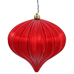 Christmastopia.com - 5.7 Inch Red Shiny Onion Ornament 3 per Set