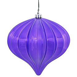 Christmastopia.com - 5.7 Inch Purple Shiny Onion Mardi Gras Ornament 3 per Set