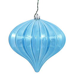 Christmastopia.com - 5.7 Inch Sea Blue Shiny Onion Ornament 3 per Set