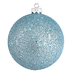 Christmastopia.com - 4 Inch Baby Blue Sequin Round Ornament 6 per Set