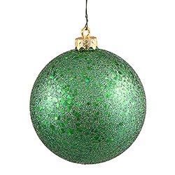 Christmastopia.com - 6 Inch Green Sequin Finish Ornament