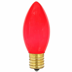 Christmastopia.com - 25 Incandescent C7 Red Ceramic Retrofit Night Light Replacement Bulbs