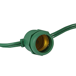 Christmastopia.com - 48 Foot S14 Patio Light String 24 Inch Spacing Green Wire
