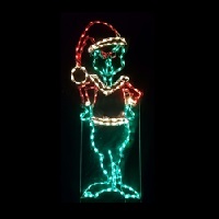 Christmastopia.com - Green Monster Stole Christmas LED Lighted Outdoor Christmas Decoration