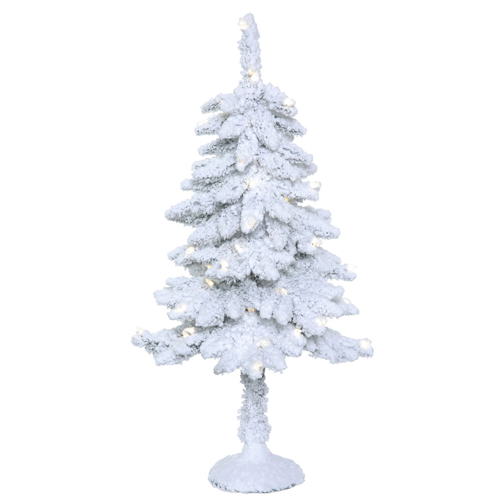 Christmastopia.com - 3 Foot Snowy Alpine Artificial Christmas Tree - 50 LED M5 Italian Warm White Mini Lights